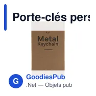 Porte-clés personnalisable en aluminium avec logo - Eloy - Miniature 3