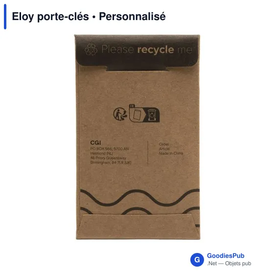 Porte-clés personnalisable en aluminium avec logo - Eloy - Image 4
