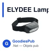 ELYDEE Lampe frontale LED rechargeable - Miniature 1