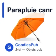 Parapluie canne personnalisable 23 pouces en pongée 190T avec logo - Emerantia - Miniature 2