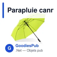 Parapluie canne personnalisable 23 pouces en pongée 190T avec logo - Emerantia - Miniature 3