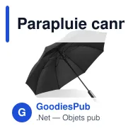 Parapluie canne personnalisable 23 pouces en pongée 190T avec logo - Emerantia - Miniature 4