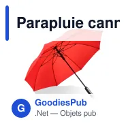 Parapluie canne personnalisable 23 pouces en pongée 190T avec logo - Emerantia - Miniature 7