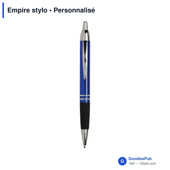 Stylo bille personnalisable Empire avec logo en aluminium - Image 2