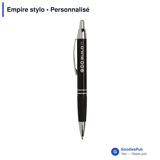 Stylo bille personnalisable Empire avec logo en aluminium - Image 3