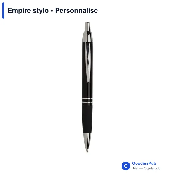 Stylo bille personnalisable Empire avec logo en aluminium - Image 4