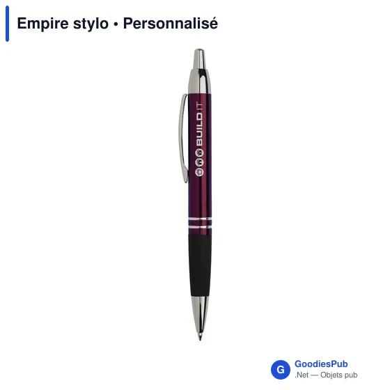 Stylo bille personnalisable Empire avec logo en aluminium - Image 5