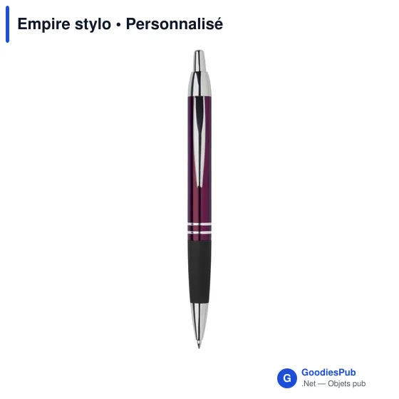 Stylo bille personnalisable Empire avec logo en aluminium - Image 6