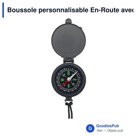 Boussole personnalisable En-Route avec logo pour vos activités outdoor
