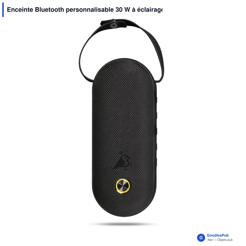 Enceinte Bluetooth personnalisable 30 W à éclairage RGB avec logo - Aqiila Soundbird CM - Image 2