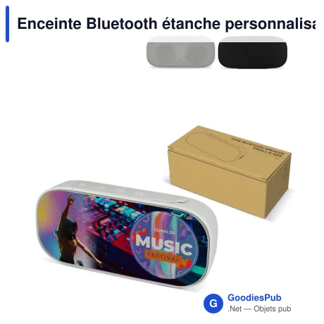 Enceinte Bluetooth étanche personnalisable 5 W en R-ABS avec logo - Tone