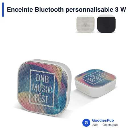 Enceinte Bluetooth personnalisable 3 W en R-ABS avec logo - Tone Small