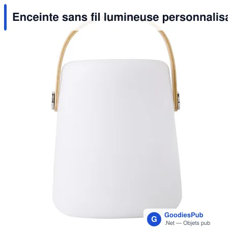 Enceinte sans fil lumineuse personnalisable avec logo - modèle B2B