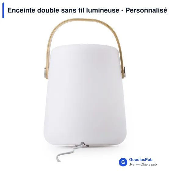 Enceinte sans fil lumineuse personnalisable avec logo - modèle B2B - Image 3