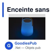 Enceinte sans fil lumineuse personnalisable avec logo - modèle B2B - Miniature 4
