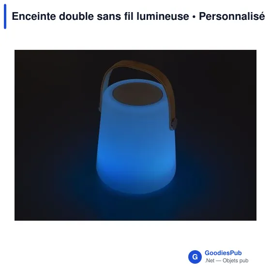 Enceinte sans fil lumineuse personnalisable avec logo - modèle B2B - Image 4