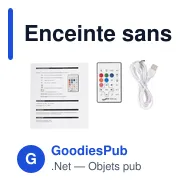 Enceinte sans fil lumineuse personnalisable avec logo - modèle B2B - Miniature 5