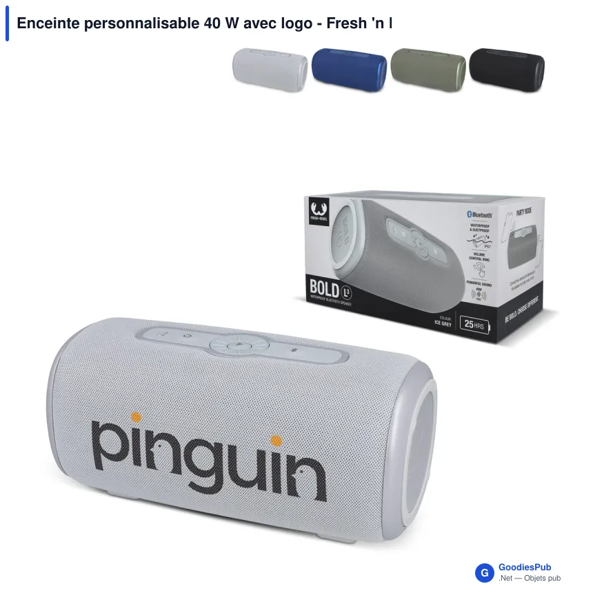 Enceinte personnalisable 40 W avec logo - Fresh 'n Rebel Rockbox L3 - Image 1