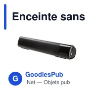 Enceinte sans fil personnalisable 2x5W avec logo - Gabriel - Miniature 1