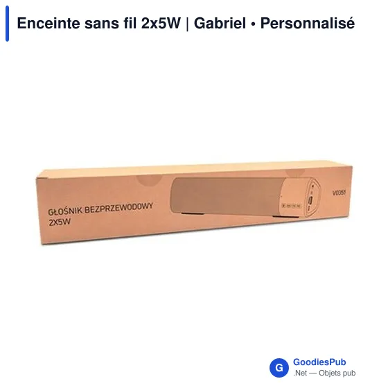 Enceinte sans fil personnalisable 2x5W avec logo - Gabriel - Image 11