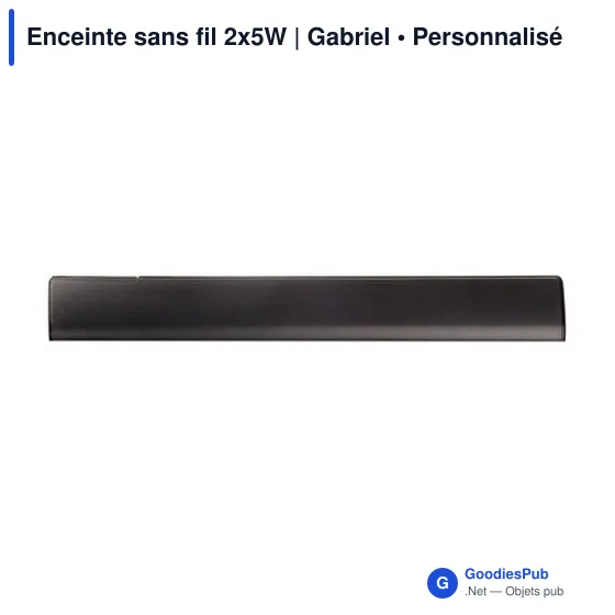 Enceinte sans fil personnalisable 2x5W avec logo - Gabriel - Image 12