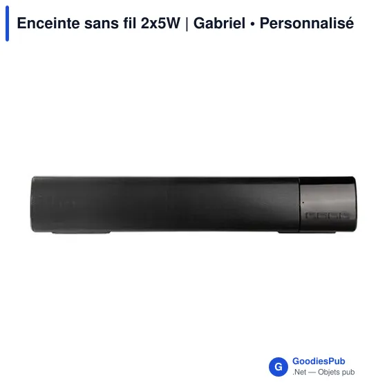 Enceinte sans fil personnalisable 2x5W avec logo - Gabriel - Image 6