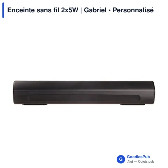 Enceinte sans fil personnalisable 2x5W avec logo - Gabriel - Image 7