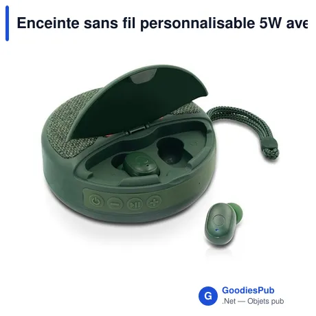 Enceinte sans fil personnalisable 5W avec logo | Caleb