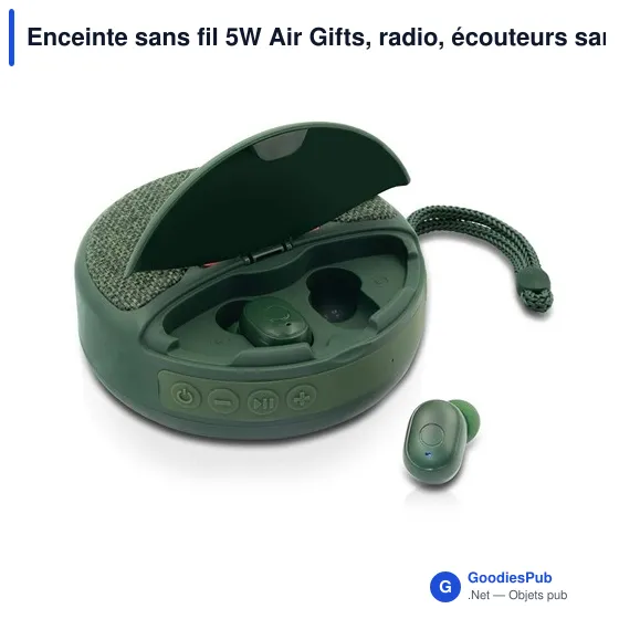 Enceinte sans fil personnalisable 5W avec logo | Caleb - Image 1