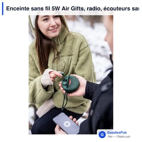 Enceinte sans fil personnalisable 5W avec logo | Caleb - Image 2