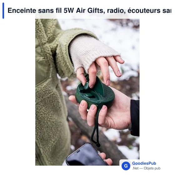 Enceinte sans fil personnalisable 5W avec logo | Caleb - Image 11