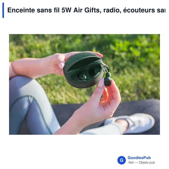 Enceinte sans fil personnalisable 5W avec logo | Caleb - Image 12