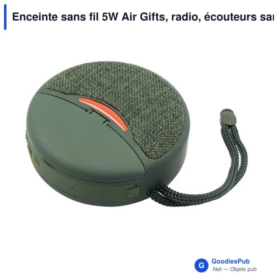 Enceinte sans fil personnalisable 5W avec logo | Caleb - Image 3