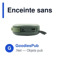 Enceinte sans fil personnalisable 5W avec logo | Caleb - Miniature 5