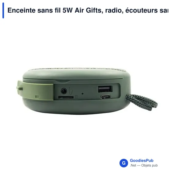 Enceinte sans fil personnalisable 5W avec logo | Caleb - Image 5