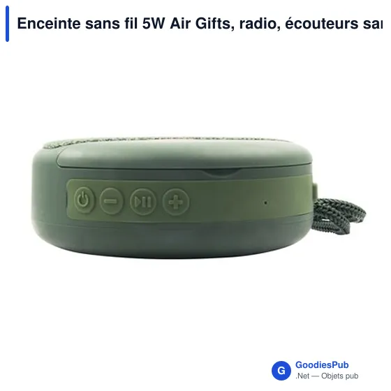 Enceinte sans fil personnalisable 5W avec logo | Caleb - Image 6