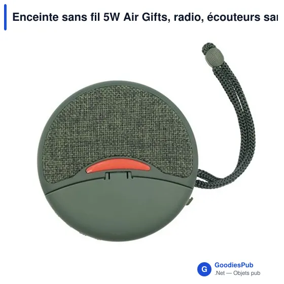 Enceinte sans fil personnalisable 5W avec logo | Caleb - Image 7