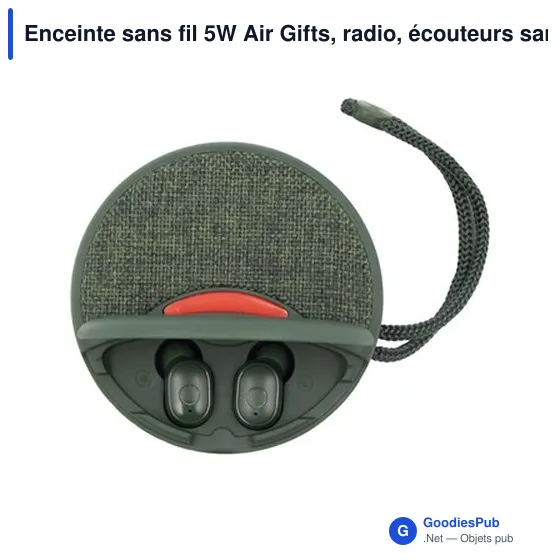 Enceinte sans fil personnalisable 5W avec logo | Caleb - Image 8