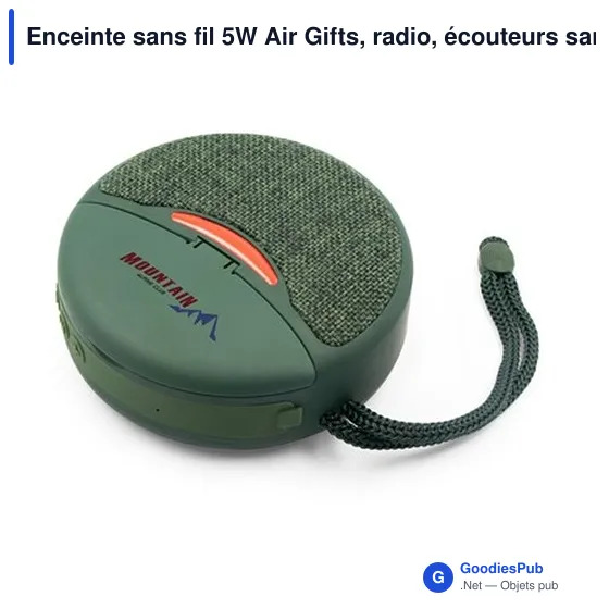 Enceinte sans fil personnalisable 5W avec logo | Caleb - Image 9