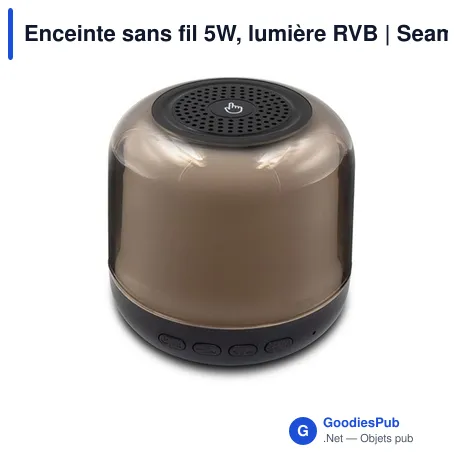 Enceinte sans fil 5W, lumière RVB | Seamus