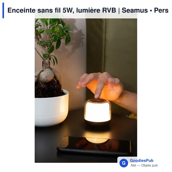 Enceinte sans fil 5W, lumière RVB | Seamus - Image 2
