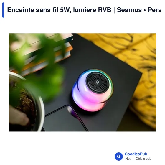 Enceinte sans fil 5W, lumière RVB | Seamus - Image 12