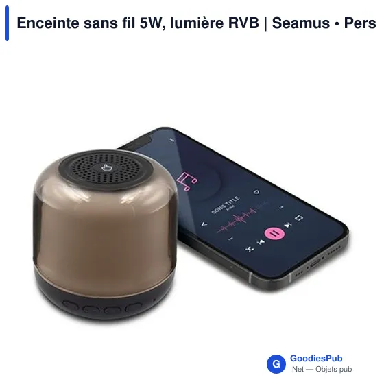 Enceinte sans fil 5W, lumière RVB | Seamus - Image 4