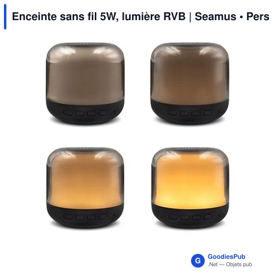 Enceinte sans fil 5W, lumière RVB | Seamus - Image 5