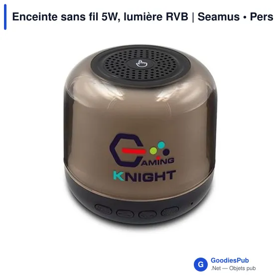Enceinte sans fil 5W, lumière RVB | Seamus - Image 10