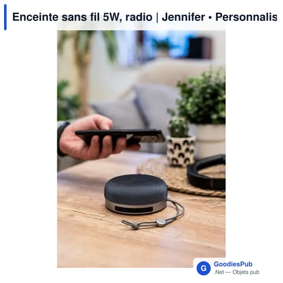 Enceinte sans fil personnalisable 5W avec logo | Jennifer - Image 2