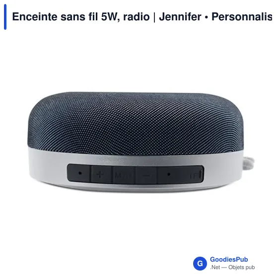 Enceinte sans fil personnalisable 5W avec logo | Jennifer - Image 3