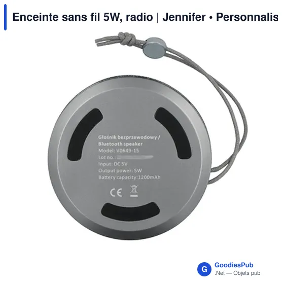 Enceinte sans fil personnalisable 5W avec logo | Jennifer - Image 8