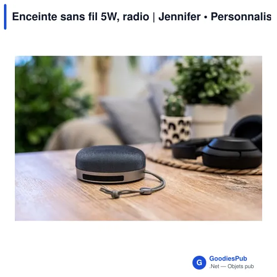 Enceinte sans fil personnalisable 5W avec logo | Jennifer - Image 9