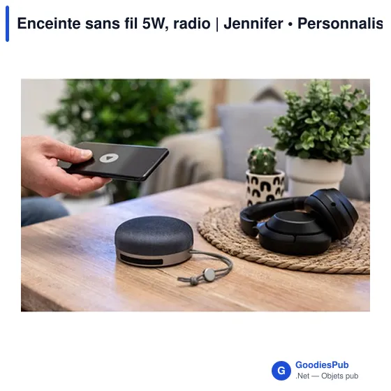 Enceinte sans fil personnalisable 5W avec logo | Jennifer - Image 10